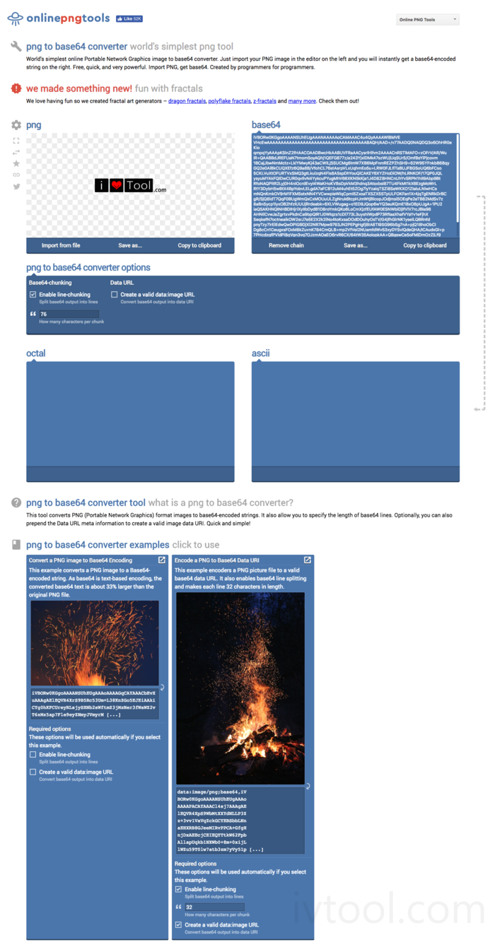 onlinepngtools's png to base64 converter - ivtool.com